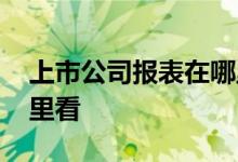 上市公司报表在哪里查询 上市公司报表在哪里看
