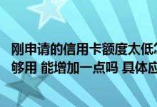 刚申请的信用卡额度太低怎么调高 我感觉信用卡额度有点不够用 能增加一点吗 具体应该如何操作