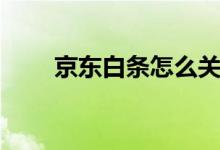 京东白条怎么关（京东白条怎么关）