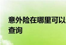 意外险在哪里可以查看 意外险有没有买怎么查询
