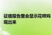 征信报告里会显示花呗吗 花呗欠款会不会在征信报告上面体现出来