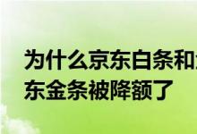 为什么京东白条和金条同时降额了 为什么京东金条被降额了