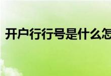 开户行行号是什么怎么查 开户行行号是什么