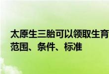 太原生三胎可以领取生育津贴吗 2022年太原生育津贴结算范围、条件、标准 