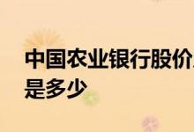 中国农业银行股价及分红 农业银行今日股价是多少