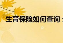 生育保险如何查询 生育保险单位缴纳多少 