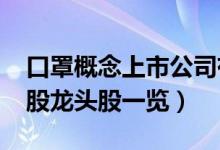 口罩概念上市公司有哪些（2022年口罩概念股龙头股一览）