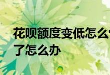 花呗额度变低怎么恢复 花呗额度调低恢复不了怎么办
