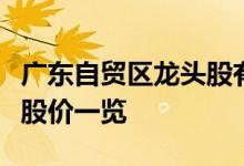 广东自贸区龙头股有哪些广东自贸区概念股票股价一览