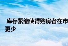  库存紧缩使得购房者在市场上的选择比他们几十年来看到的更少 