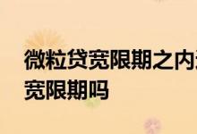 微粒贷宽限期之内还款可以吗 微粒贷还款有宽限期吗