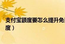 支付宝额度要怎么提升免费额度（支付宝额度要怎么提升额度）