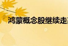 鸿蒙概念股继续走高润和软件等多股涨停