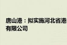 唐山港：拟实施河北省港口资源整合组建河北渤海港口集团有限公司