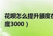 花呗怎么提升额度在哪设置（花呗怎么提升额度3000）