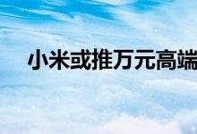 小米或推万元高端机（你会选择购买吗）