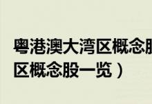 粤港澳大湾区概念股龙头有哪些（粤港澳大湾区概念股一览）