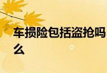 车损险包括盗抢吗 车险新规定车损包含盗抢么