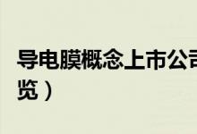 导电膜概念上市公司有那些（导电膜龙头股一览）