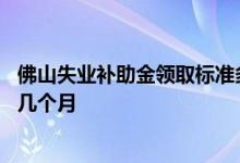 佛山失业补助金领取标准多少钱一个月 佛山失业补助金能领几个月 