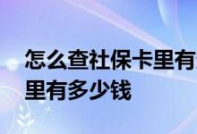 怎么查社保卡里有多少钱步骤 怎么查社保卡里有多少钱