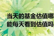 当天的基金估值哪里准一些 新基金封闭期内能每天看到估值吗