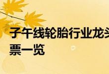 子午线轮胎行业龙头有哪些子午线轮胎行业股票一览