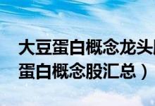 大豆蛋白概念龙头股有哪些（（2022年大豆蛋白概念股汇总））