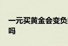 一元买黄金会变负数吗 一元买黄金会变负数吗