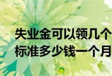 失业金可以领几个月2022 2022失业金领取标准多少钱一个月 