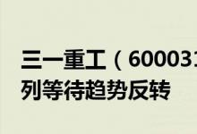 三一重工（600031）股票行情：均线空头排列等待趋势反转