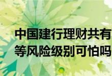 中国建行理财共有几个风险等级 建行理财中等风险级别可怕吗