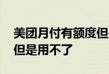 美团月付有额度但是用不了 美团月付有额度但是用不了