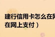 建行信用卡怎么在网上查询（建行信用卡怎么在网上支付）