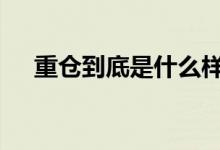 重仓到底是什么样子 重仓基金什么意思
