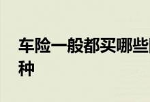 车险一般都买哪些险种 车险一般都买哪些险种