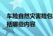 车险自然灾害险包括哪些内容 车险一般都包括哪些内容