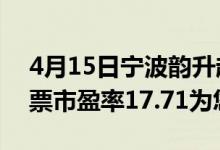 4月15日宁波韵升超大单净流出450.77万股票市盈率17.71为您介绍