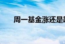 周一基金涨还是跌 周一基金会上涨吗