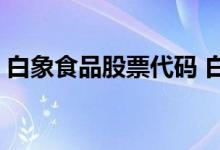 白象食品股票代码 白象食品股票代码是什么 