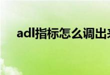 adl指标怎么调出来 股票adl指标在哪看