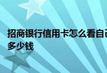 招商银行信用卡怎么看自己额度 招商银行信用卡怎么看额度多少钱