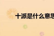 十派是什么意思 10派4 8什么意思