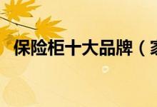 保险柜十大品牌（家用保险柜什么牌子好）