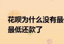 花呗为什么没有最低还款了 花呗为什么没有最低还款了