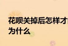 花呗关掉后怎样才能打开 蚂蚁花呗被关掉是为什么