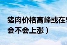 猪肉价格高峰或在9月前后出现（五一猪肉价会不会上涨）