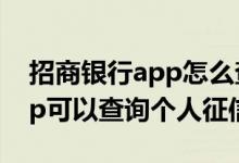 招商银行app怎么查询个人征信 招商银行app可以查询个人征信吗