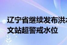 辽宁省继续发布洪水黄色预警辽河干流9个水文站超警戒水位