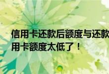 信用卡还款后额度与还款额度不符 信用额度怎么提升呀 信用卡额度太低了！